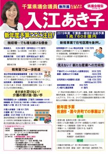 入江あき子の県議会報告 2019年3月