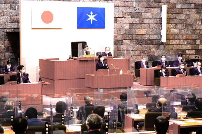 熊谷知事初議会で賛成討論