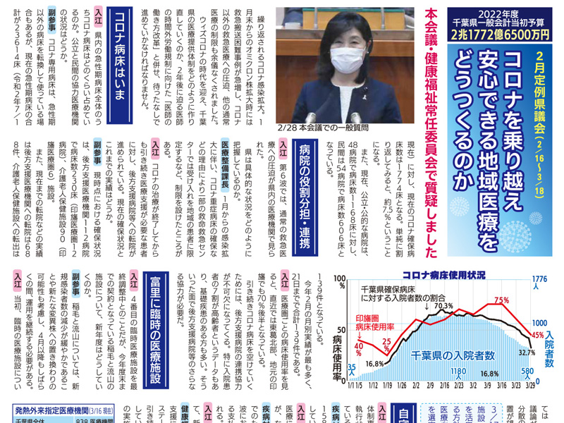入江あき子の県議会報告